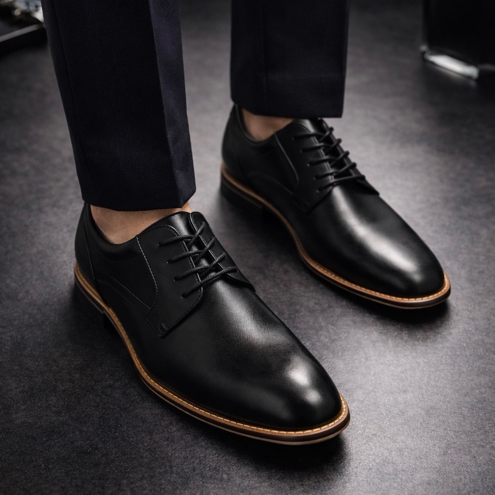 Mofri Black Leather Shoes NWOT - Picture 3 of 8